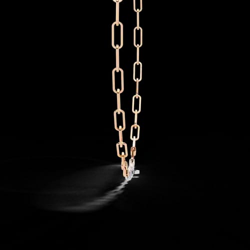 Meridian Pavé Bar Paperclip Necklace 2