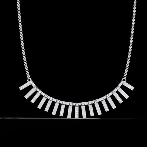 Colonnade Diamond Fringe Necklace 1
