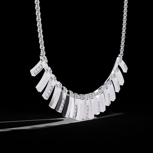 Colonnade Diamond Fringe Necklace 2