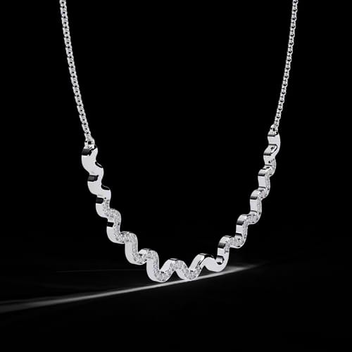 Serpentine Diamond Pavé Necklace 2