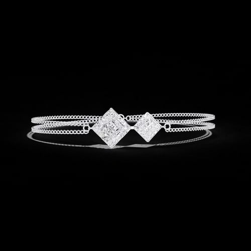 Kite Geometric Diamond Bracelet