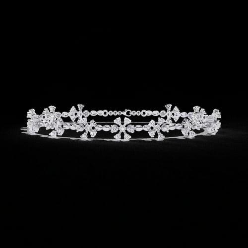 Snowflake Diamond Link Bracelet