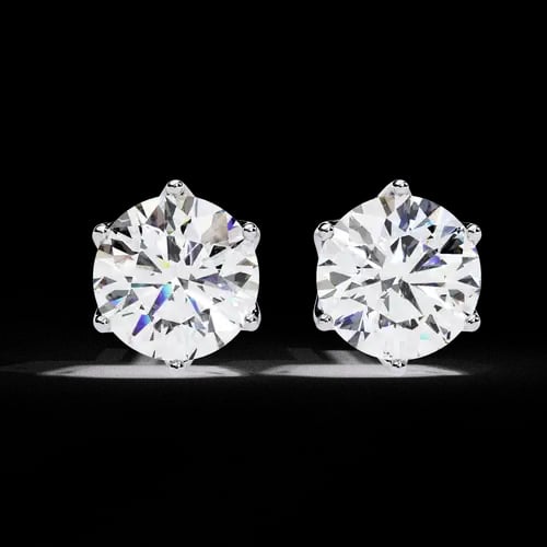 Crown Radiance Solitaire Studs