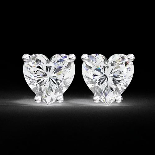 Amour Heart Diamond Studs