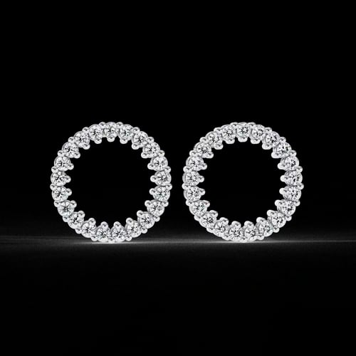 Eterna Circle Diamond Studs
