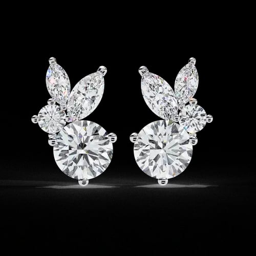 Eternal Leaf Diamond Earrings