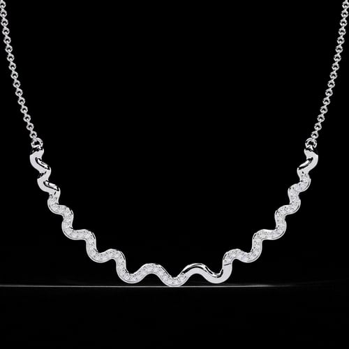 Serpentine Diamond Pavé Necklace