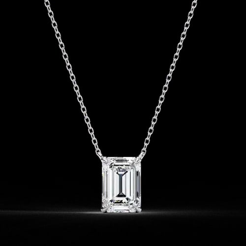 Floating Emerald-Cut