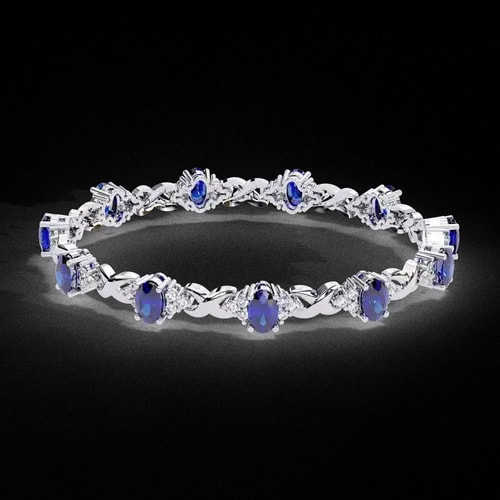 The Royal Azure Sapphire Bangle