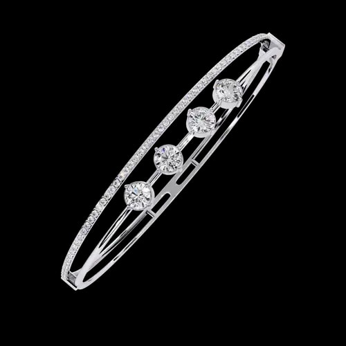 Aria Triple Band Diamond Bangle
