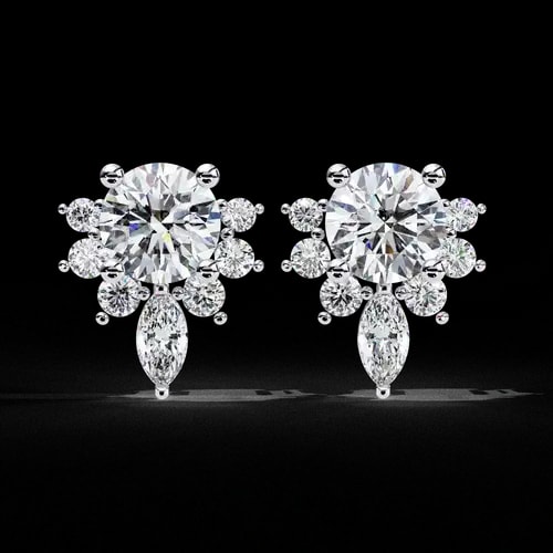 Radiant Bloom Diamond Earrings