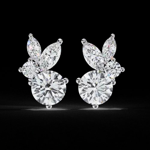 Eternal Leaf Diamond Earrings