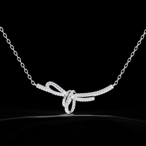 Liaison Diamond Knot Necklace