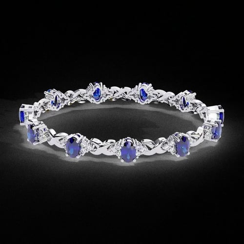 The Royal Azure Sapphire Bangle