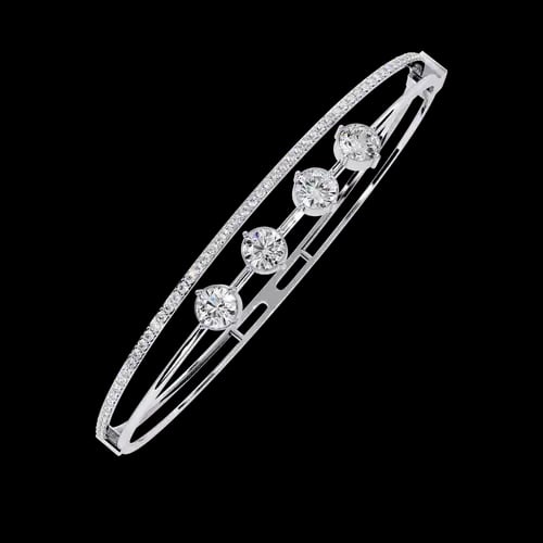 Aria Triple Band Diamond Bangle