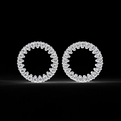 Eterna Circle Diamond Studs