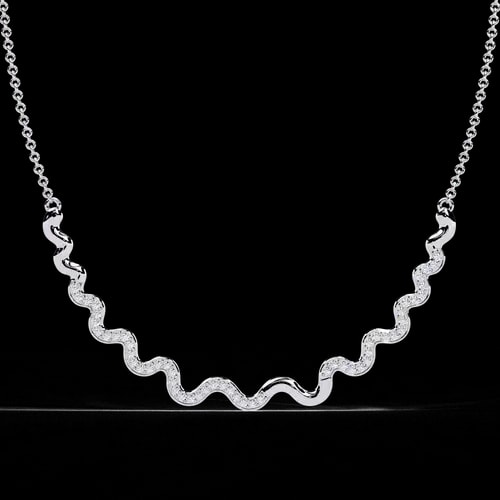 Serpentine Diamond Pavé Necklace
